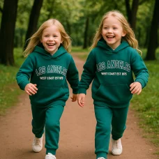 Костюм худі+штани “LOS ANGELES” зелений