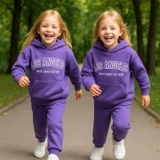 Костюм худі+штани “LOS ANGELES” бузок