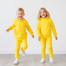 Костюм худі+штани жовтий
