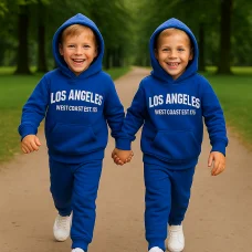 Костюм худі+штани "California" синій з карманом