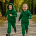 Костюм худі+штани "California" зелений з карманом