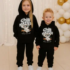 Костюм худі+ штани "Chill Master" чорний