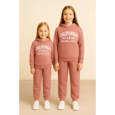 Костюм худі+штани "California" пудра