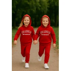 Костюм худі+штани “LOS ANGELES” червоний