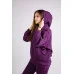 Костюм худі + штани (тринитка на флісі) з двома карманами фіолетовий