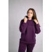 Костюм худі + штани (тринитка на флісі) з двома карманами фіолетовий