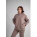 Костюм худі + штани (тринитка на флісі) з двома карманами беж