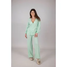 Костюм (блуза на запах+кюлоти) м'ята