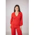 Костюм (блуза на запах+кюлоти) червоний