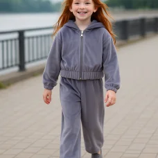 Костюм «Шовкова Мить»  олімпійка+ кюлоти сірий