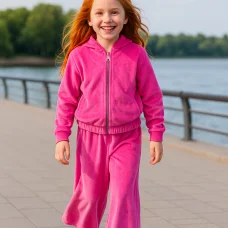 Костюм «Шовкова Мить»  олімпійка+ кюлоти рожевий