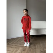 Костюм Кофта+лосини "Little Lepard" червоний