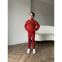 Костюм Кофта+лосини "Little Lepard" червоний