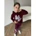 Костюм Кофта+лосини "Мінні" бордо