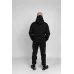 Костюм худі + штани на резинці  (тринитка на флісі) чорний 