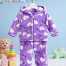 Костюм олімпійка+штани фіолетовий "Сердечка" 