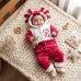 Дитячий махровий костюм "Умка" малиновий з капюшоном