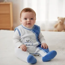 Комбінезон з махри "Ведмедик Baby" блакитний