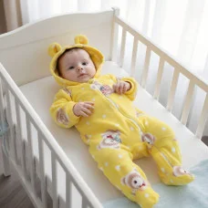 Комбінезон з махри на блискавці "Ведмедики" жовтий